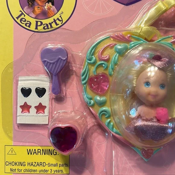 Vintage HTF Liddle Kiddles Tracy Tea Party 2” Doll New Lovely Locket Collection - Picture 6 of 7